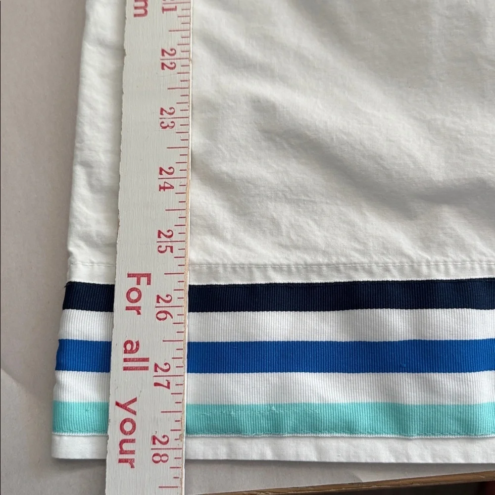 2 Pottery Barn Teen blue striped pillow cases Standard size Beach coastal Cotton